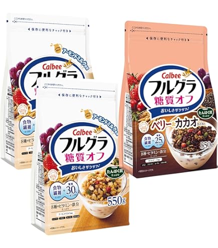 Amazon.co.jp: カルビー フルグラ 糖質オフ 1000g (2袋) : 食品・飲料